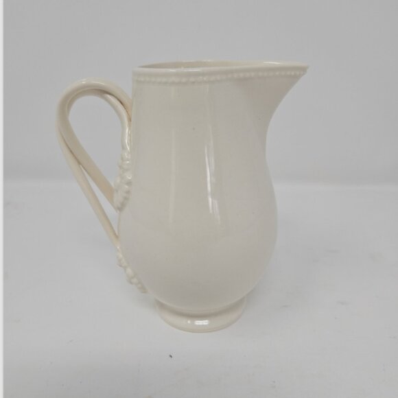 Hartley Greens & Co Leeds Pottery Creamware Creamer Jug Double Handle 6oz 4.25" - Picture 2 of 6